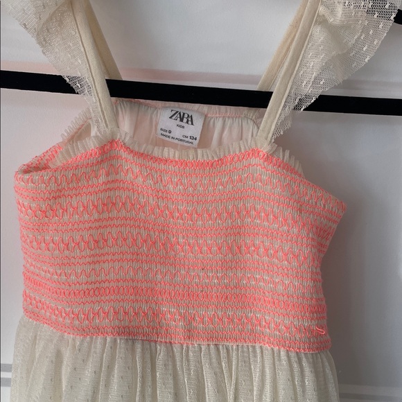 Zara Kids Cream and Pink Dress - Picture 3 of 6